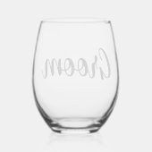Groom Wedding Wijnglas Zonder Voet (Achterkant)