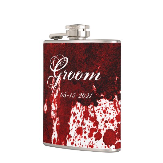 Groom Whiskey Flask Bloed Splatter Vampier Gothic Heupfles (Links)