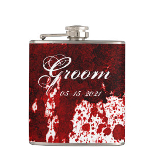 Groom Whiskey Flask Bloed Splatter Vampier Gothic Heupfles
