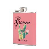 Groom Whiskey Flask Bohemian Cactus Succulents Des Heupfles (Links)