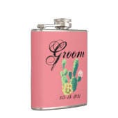 Groom Whiskey Flask Bohemian Cactus Succulents Des Heupfles (Rechts)