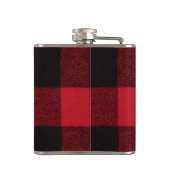 Groom Whiskey Flask Rood Buffel Plaid Beer Zwart Heupfles (Achterkant)