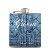 Groom Whiskey Flask Rustiek Tin Panel Plafond Coun Heupfles (Voorkant)