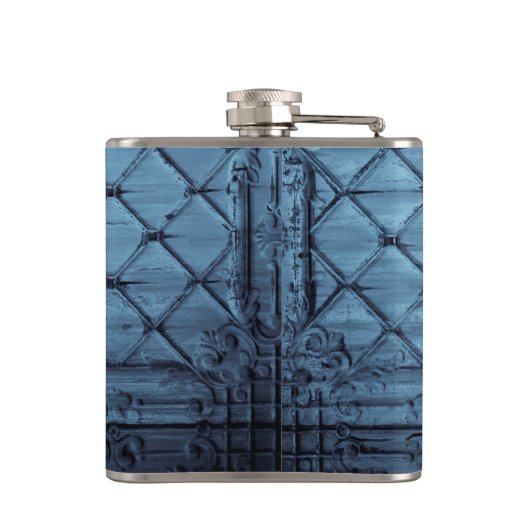 Groom Whiskey Flask Rustiek Tin Panel Plafond Coun Heupfles (Achterkant)