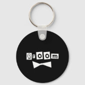 Groom White op zwart Sleutelhanger (Voorkant)