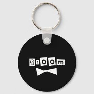 Groom White op zwart Sleutelhanger