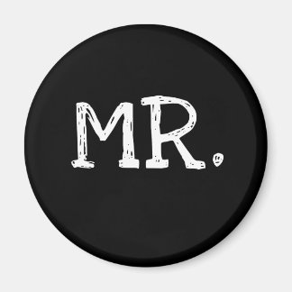 Groom White Text Mr. Magneet