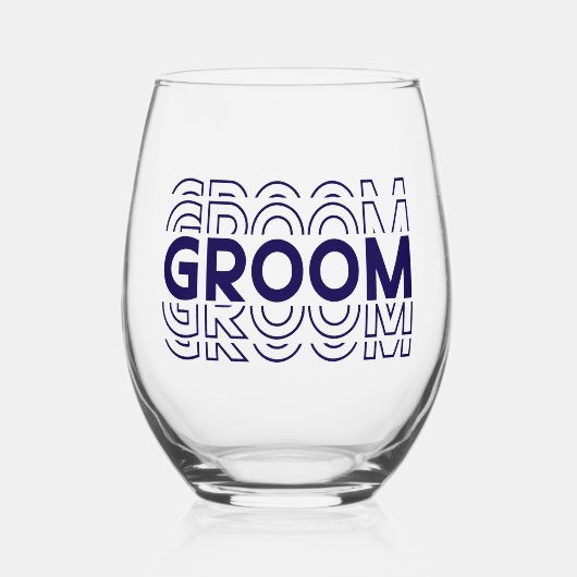 Groom Wijnglas Zonder Voet (Voorkant)