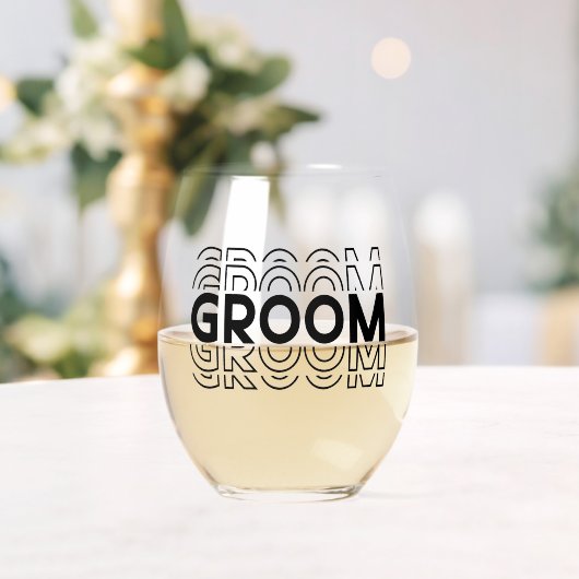 Groom wijnglas zonder voet (Insitu (Huwelijk))