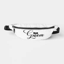 Groom Zwart Tekst op Wit Fanny Pack