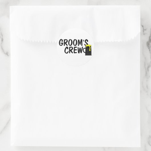Groombemanning (bier) ronde sticker (Tas)
