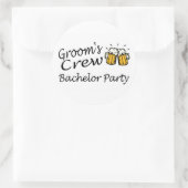 Groombemanning (bijenkanonnen) ronde sticker (Tas)