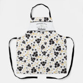 GROOMED MET LOVE Paw Print Pattern Dog Groomer Schort (Voorkant)