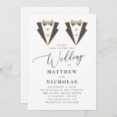 Groomen. Mr. en Mr. suit. Pride lgbt. Gay bruiloft Kaart (Voorkant / Achterkant)