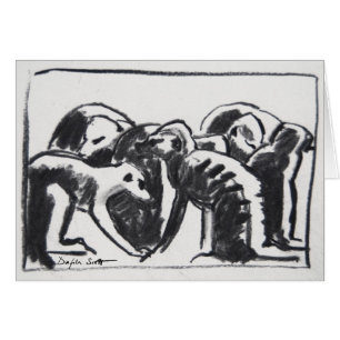 Groomende ratten - Kunstkaart