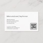 Groomer Brushing Dog | Animal Services Visitekaartje (Achterkant)