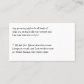 Groomer Brushing Dog Fur Visitekaartje (Achterkant)