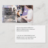 Groomer Brushing Dog Fur Visitekaartje (Voorkant / Achterkant)