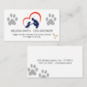 Groomer Care Logo | Dog Paw Visitekaartje (Voorkant / Achterkant)