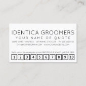 #GROOMER hashtag loyaliteitspunkkaart Klantenkaartje (Achterkant)