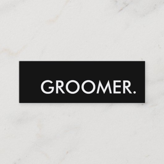 groomer. loyaliteits ponskaart klantenkaartje (Voorkant)