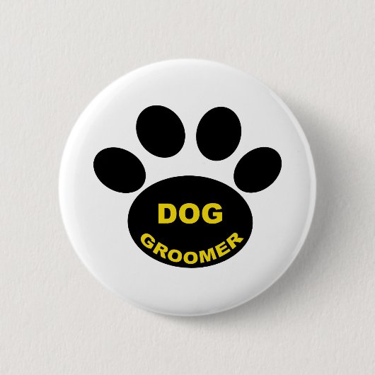Groomer Paw Ronde Button 5,7 Cm (Voorkant)