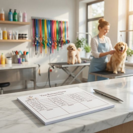 Groomer’s Notes & Pet Client Tracking Notepad Notitieblok