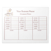 Groomer’s Notes & Pet Client Tracking Notepad Notitieblok (Voorkant)