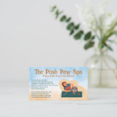 Groomer scheren hondenbont visitekaartje (Staand voorkant)