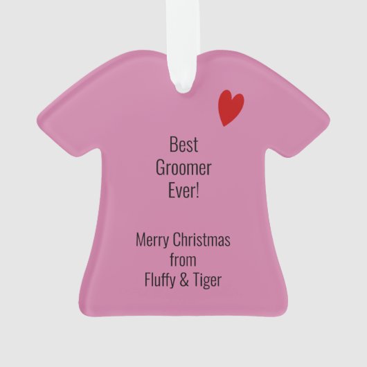 Groomer Veterinary Assistant Professional Ornament (achterkant)