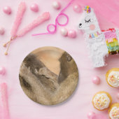 Grooming baboons papieren bordje (Feest)