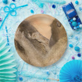 Grooming baboons papieren bordje (Feest)