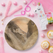 Grooming baboons papieren bordje (Feest)