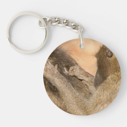 Grooming baboons sleutelhanger (Voorkant)