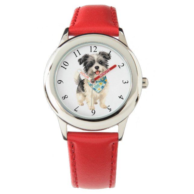 Grooming Dog Personalized Luxury Trendy Collection Horloge (Voorkant)