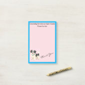 Grooming Dog Personalized Modern Collection Post-it® Notes (Op bureau)