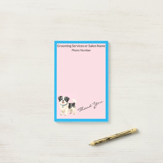 Grooming Dog Personalized Modern Collection Post-it® Notes (Op bureau)
