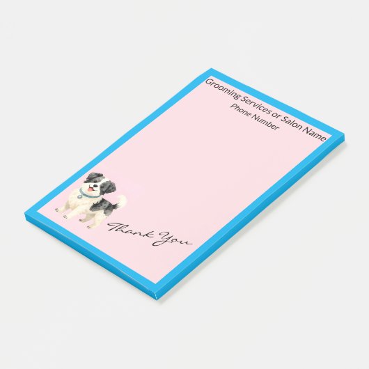 Grooming Dog Personalized Modern Collection Post-it® Notes (Schuin)