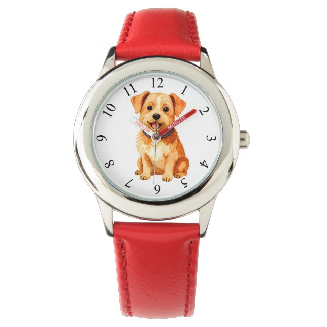 Grooming Pet Personalized Gold Elegant Collection Horloge (Voorkant)