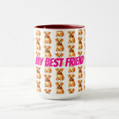 Grooming Pet Personalized Gold Elegant Collection Mok (Midden)