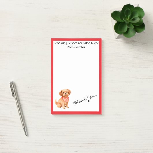 Grooming Pet Personalized Luxury Modern Collection Post-it® Notes (Kantoor)