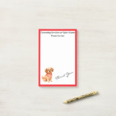 Grooming Pet Personalized Luxury Modern Collection Post-it® Notes (Op bureau)