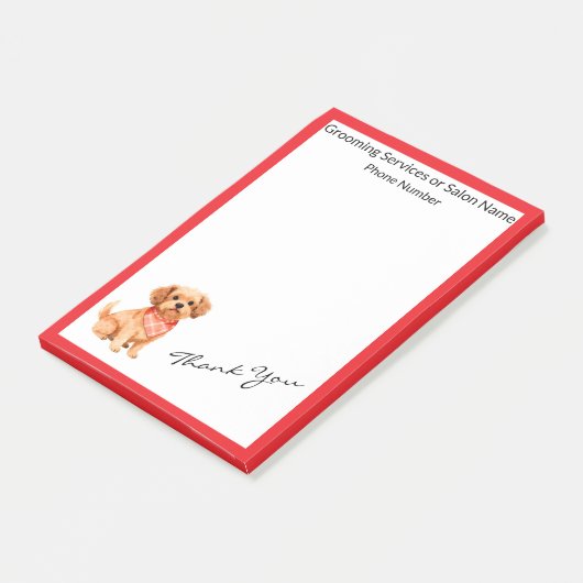 Grooming Pet Personalized Luxury Modern Collection Post-it® Notes (Schuin)
