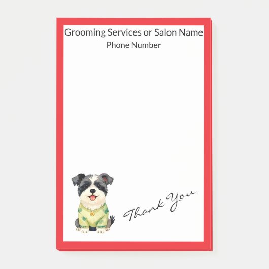 Grooming Pet Personalized Luxury Trendy Collection Post-it® Notes (Voorkant)