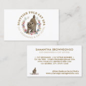 Grooming Salon Pet Spa Scottish Fold Cat Visitekaartje (Voorkant / Achterkant)