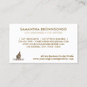 Grooming Salon Pet Spa Scottish Fold Cat Visitekaartje (Achterkant)