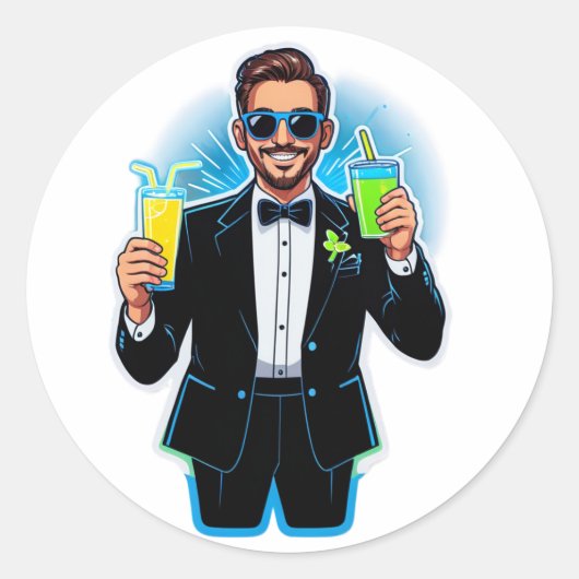 Groommodus: geactiveerd!" (vrijgezellenfeest) ronde sticker (Voorkant)