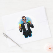 Groommodus: geactiveerd!" (vrijgezellenfeest) ronde sticker (Envelop)