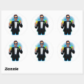 Groommodus: geactiveerd!" (vrijgezellenfeest) ronde sticker (Vel)