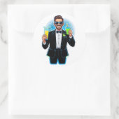 Groommodus: geactiveerd!" (vrijgezellenfeest) ronde sticker (Tas)